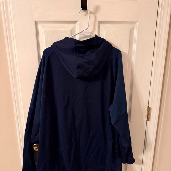 Men's Under Armour Fleece Hoodie/Anorak - 4XL - Navy Blue - Picture 3 of 3